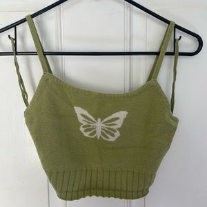 Butterfly Cropped Tank Top